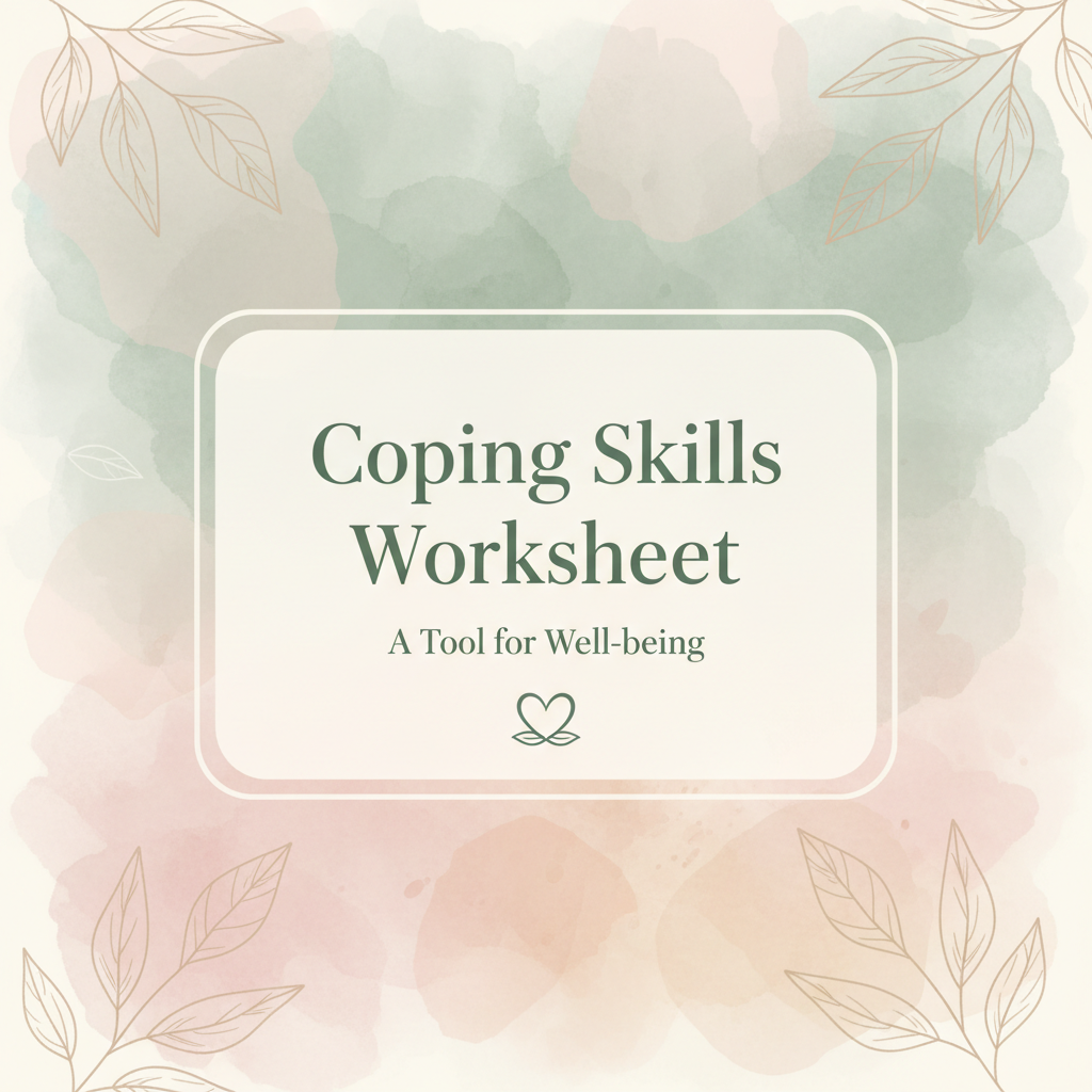 Coping Skills Worksheet